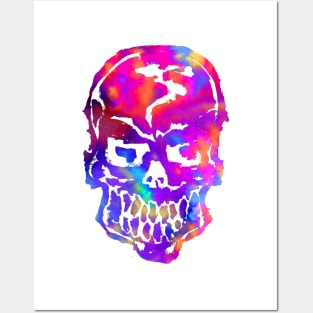 Rainbow Hippie Skull Posters and Art